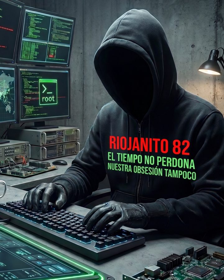 riojanito82, encapuchado frente a sus monitores